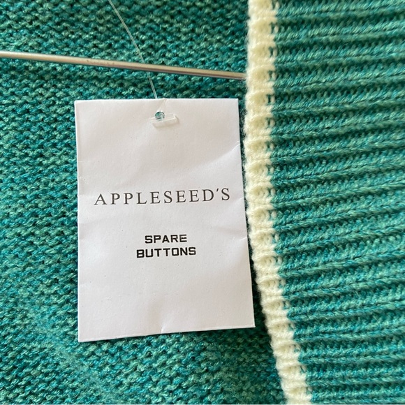 NWT Appleseed's Turquoise Cardigan Sweater Medium - Picture 6 of 10